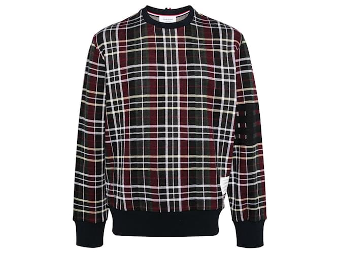 Thom Browne Jacquard-Sweatshirt mit Karomuster Final No-Margin Mehrfarben - Ansicht 3