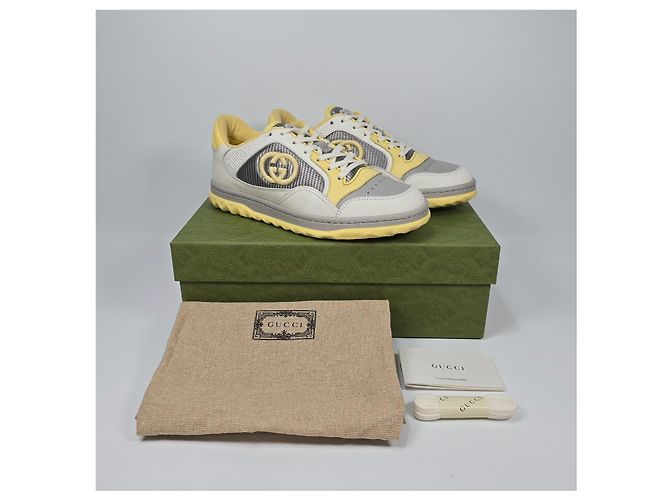 Gucci Mac Sneaker aus Off-White-Leder Weiß - Ansicht 2