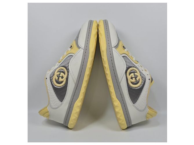 Gucci Mac Sneaker aus Off-White-Leder Weiß - Ansicht 4