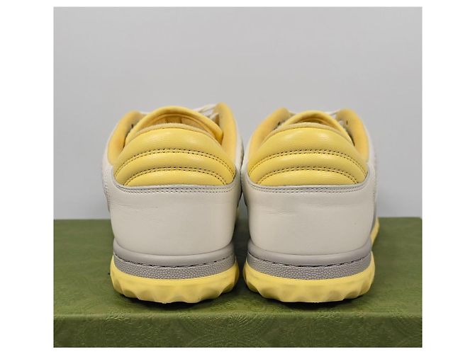 Gucci Mac Sneaker aus Off-White-Leder Weiß - Ansicht 6