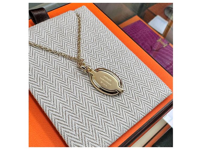 Hermès Collana Mini Maillon Shangdal Black Gold Nero - vista 5