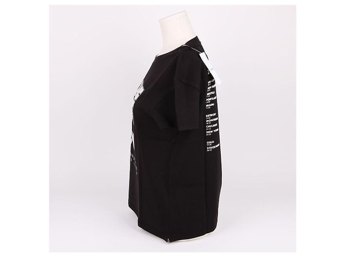 Zadig & Voltaire Kurzärmeliges Damen-T-Shirt mit Cherry LOVE Stickerei Schwarz - Ansicht 3
