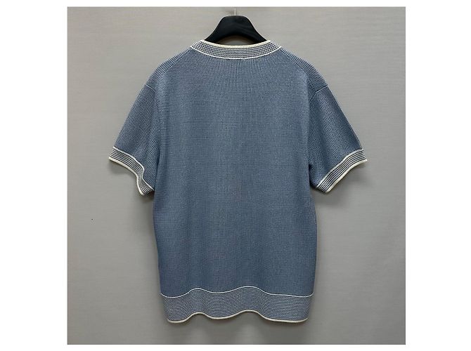 Dior Kurzärmeliges Tramatto Strick-T-Shirt aus Baumwollmischung mit Logo Mehrfarben - Ansicht 5