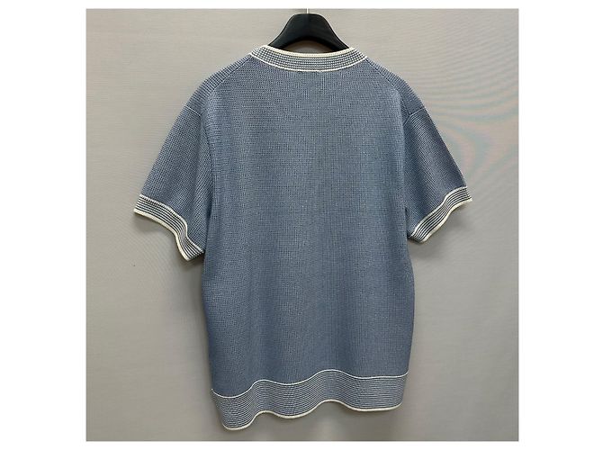 Dior Kurzärmeliges Tramatto Strick-T-Shirt aus Baumwollmischung mit Logo Mehrfarben - Ansicht 6