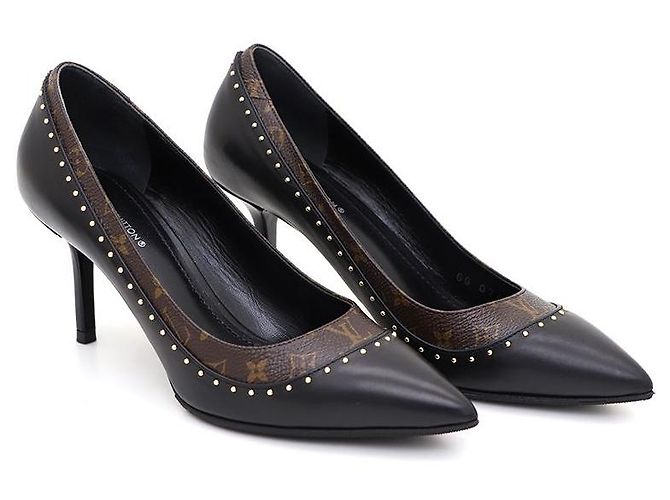 Louis Vuitton Scarpe Stiletto Monogramma Bicolore Nero - vista 3