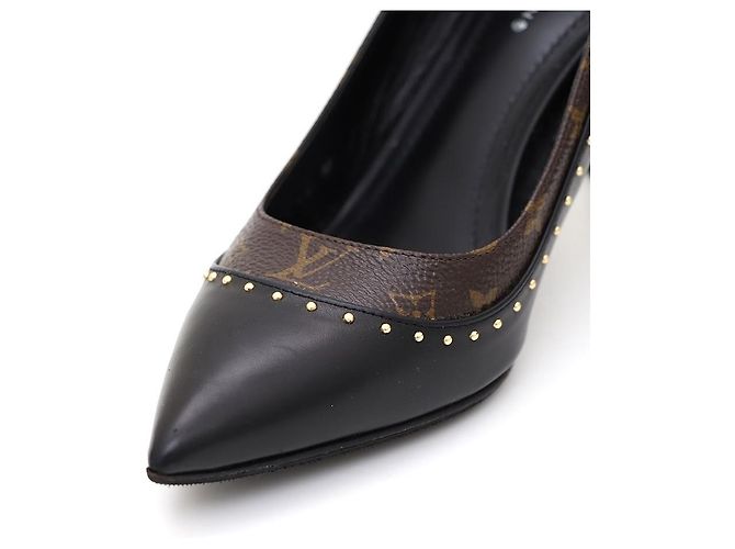 Louis Vuitton Scarpe Stiletto Monogramma Bicolore Nero - vista 7