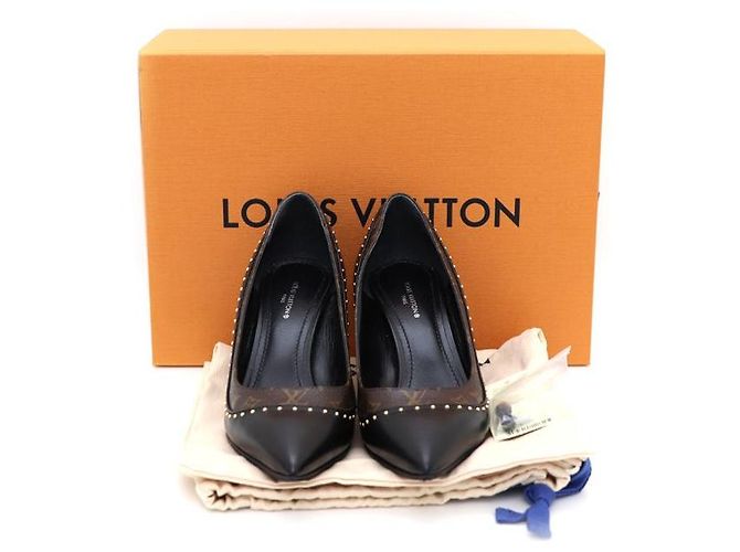 Louis Vuitton Scarpe Stiletto Monogramma Bicolore Nero - vista 9