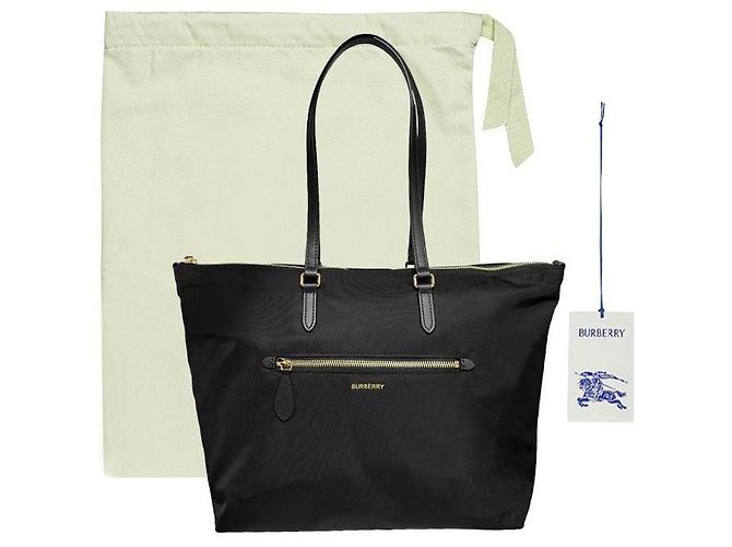 Burberry Nylon-Tote-Schultertasche Schwarz - Ansicht 16