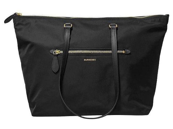 Burberry Nylon-Tote-Schultertasche Schwarz - Ansicht 7