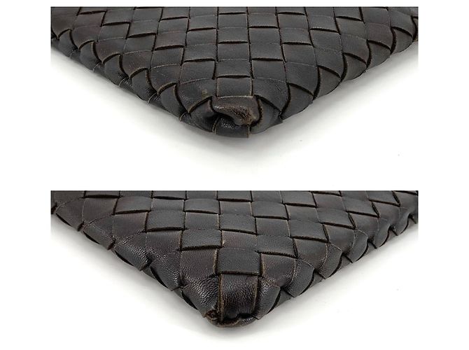 Bottega Veneta Clutch Intrecciato Medium Marrone - vista 5