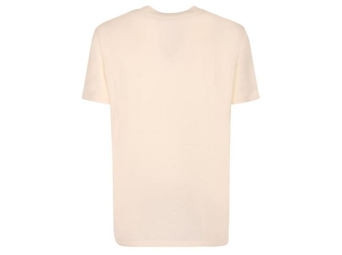 Moncler Baumwoll-T-Shirt mit tonaler Logo-Stickerei Weiß - Ansicht 5