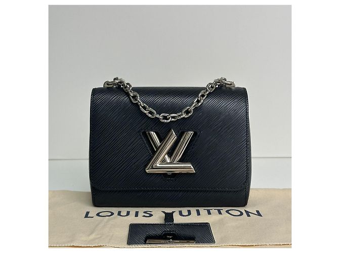 Louis Vuitton Borsa a tracolla Epi Twist PM Nero Argento - vista 2