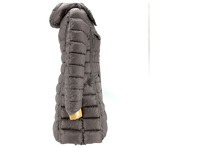 Moncler Hermine Damen Lang Daunenjacke Braun - Ansicht 5