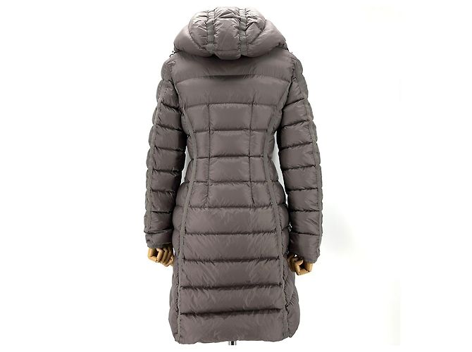 Moncler Hermine Damen Lang Daunenjacke Braun - Ansicht 6