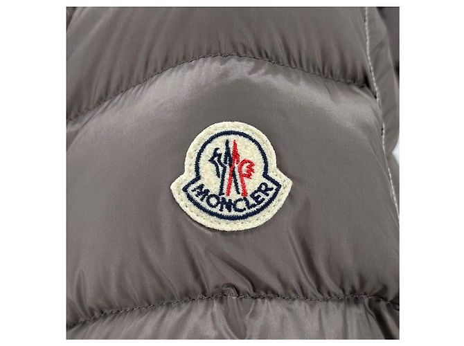 Moncler Hermine Damen Lang Daunenjacke Braun - Ansicht 7