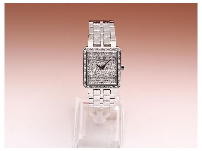 Piaget Damenarmbanduhr Protocol Vintage in Weißgold, Größe Medium, mit Full Pave Diamanten - Ansicht 5