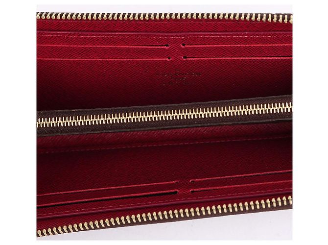 Louis Vuitton Portafoglio lungo con zip Clemence Burgundy Rosso - vista 9