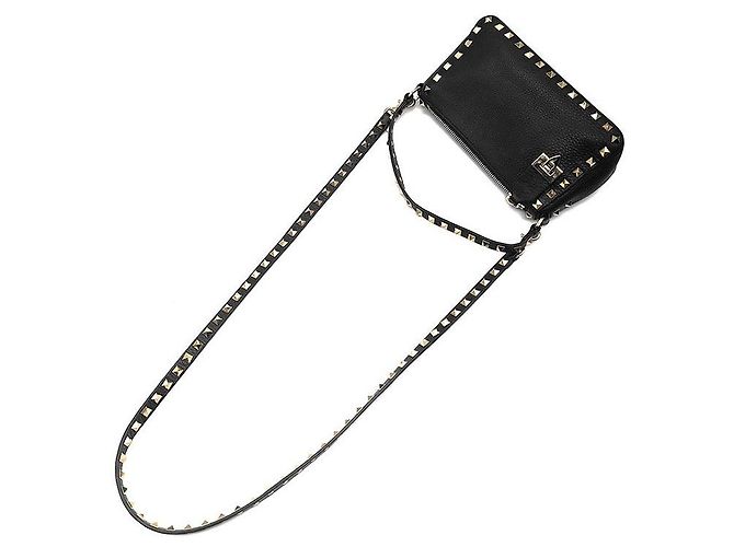 Valentino Borsa a tracolla piccola Rockstud Nero - vista 4