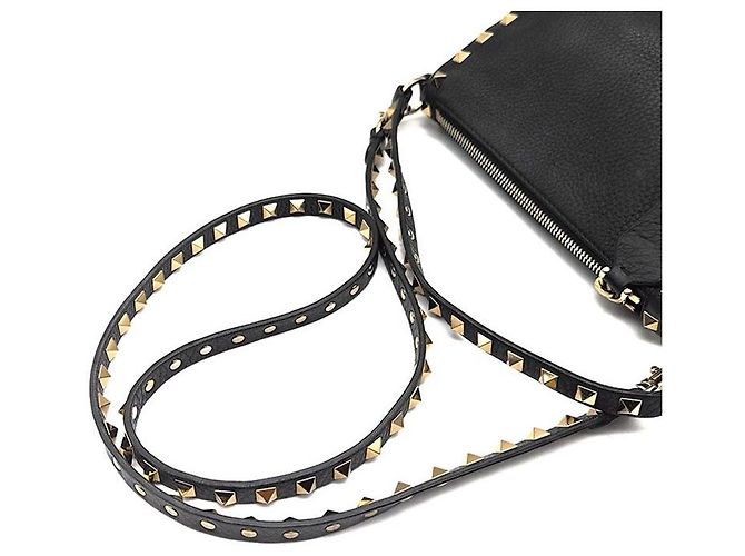Valentino Borsa a tracolla piccola Rockstud Nero - vista 5