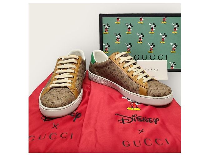 Gucci Sneakers Disney GG Supreme Mickey Mouse Ace Marrone - vista 9