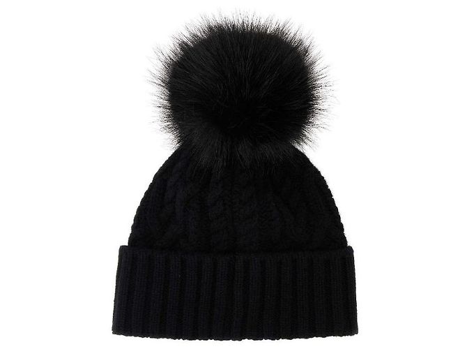 Moncler Kaschmir-Beanie mit Fuchsfell-Bommel Mehrfarben - Ansicht 4