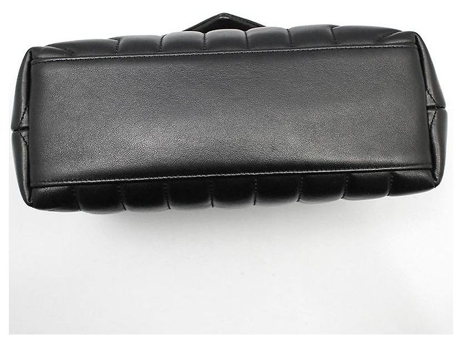 Saint Laurent Borsa a tracolla Monogram Loulou Small in nero con finiture argentate - vista 6