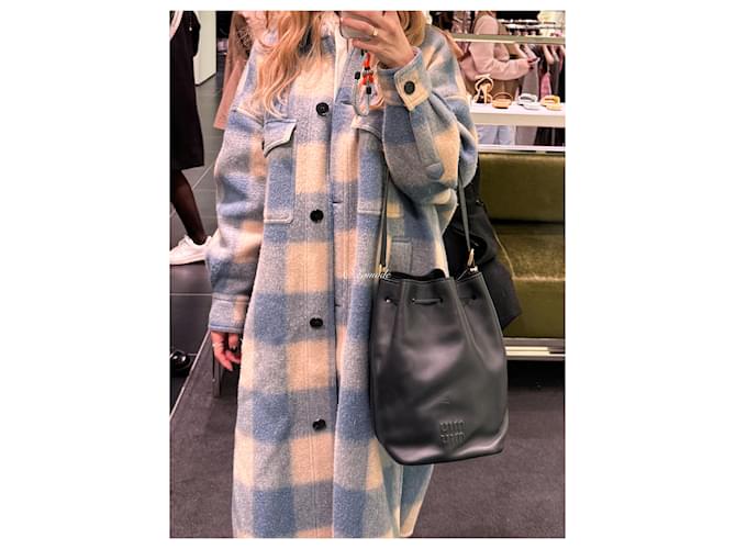Miu Miu Borsa a secchiello in pelle nera Nero - vista 2