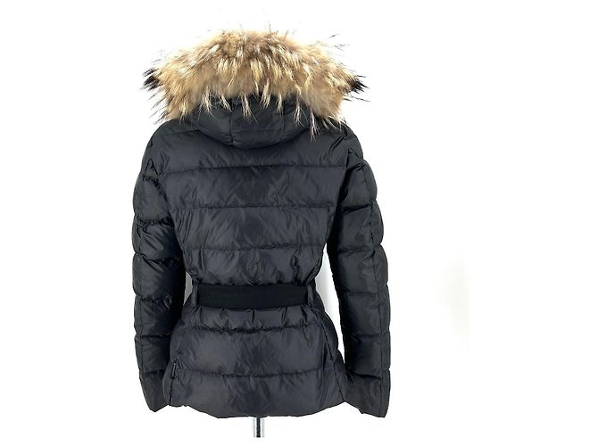 Giacca corta in piumino Moncler Angres Belt Fur Nero - vista 5