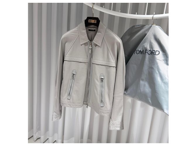 Tom Ford Leder-Bomberjacke Trigger Braun - Ansicht 2