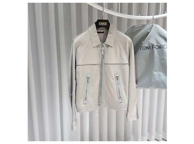 Tom Ford Leder-Bomberjacke Trigger Braun - Ansicht 3