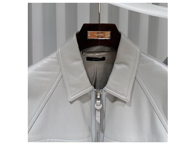 Tom Ford Leder-Bomberjacke Trigger Braun - Ansicht 4