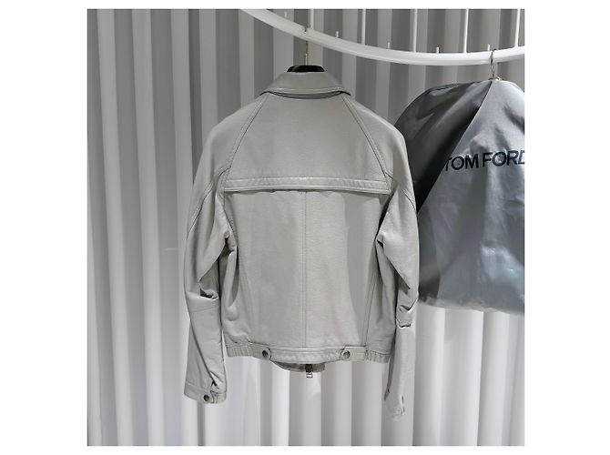Tom Ford Leder-Bomberjacke Trigger Braun - Ansicht 6