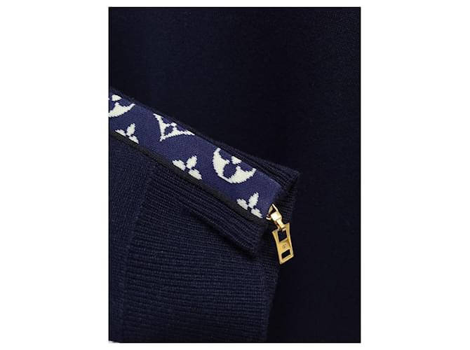Louis Vuitton Blauer Strickpullover für die Freizeit mit offenen Ärmeln - Ansicht 4