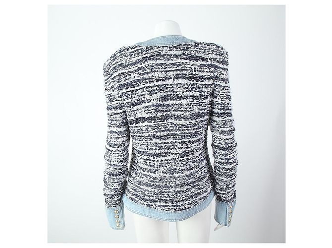 Balmain Tweed-Jeansjacke - Ansicht 3