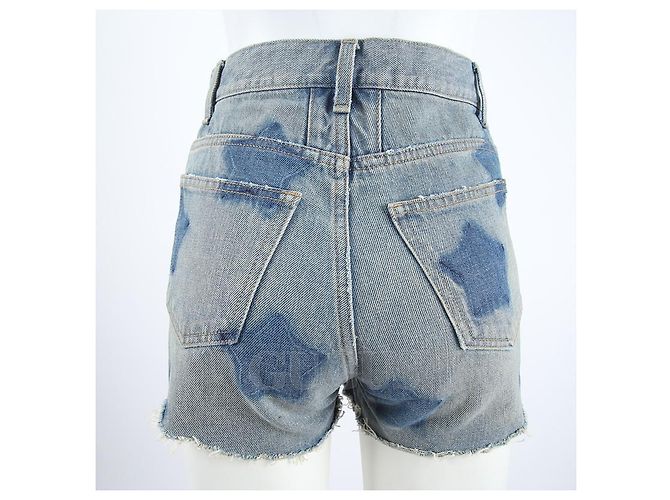 Saint Laurent Pantaloncini in denim - vista 3