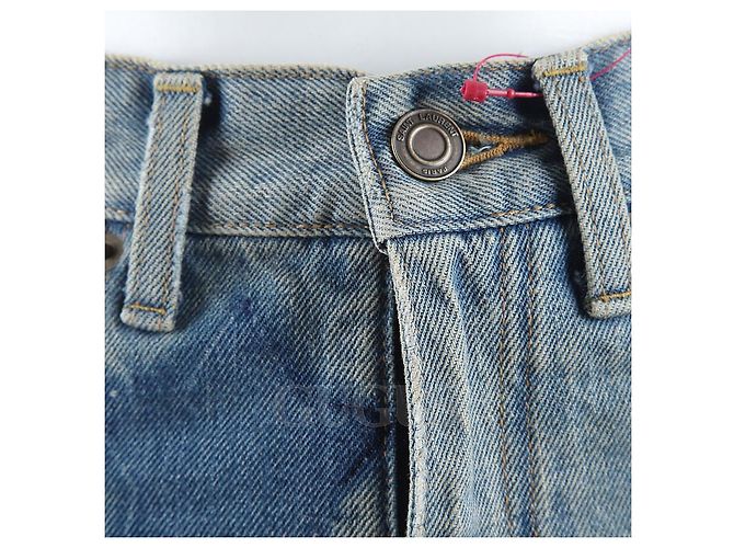 Saint Laurent Pantaloncini in denim - vista 4