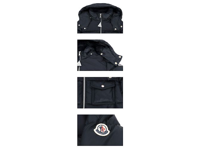 Giacca imbottita in piumino EDUARD Moncler Kids (Navy) Nero - vista 3