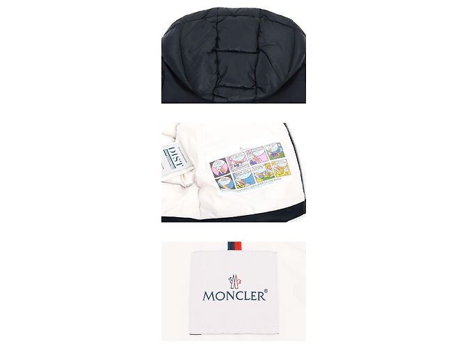 Giacca imbottita in piumino EDUARD Moncler Kids (Navy) Nero - vista 5