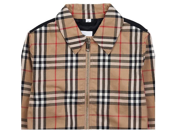 Burberry Boy's Checked Cotton Harrington Jacket Mehrfarben - Ansicht 3