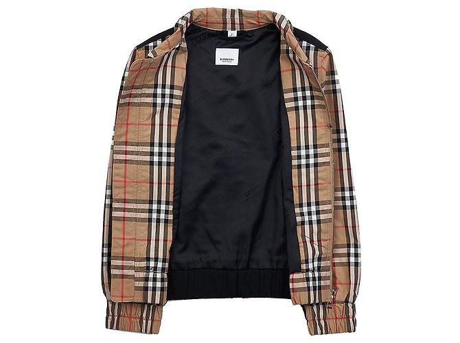 Burberry Boy's Checked Cotton Harrington Jacket Mehrfarben - Ansicht 8