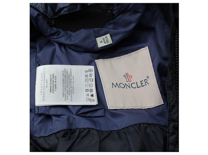 Moncler Giacca a vento con cappuccio blu notte per bambini (anni) - vista 3
