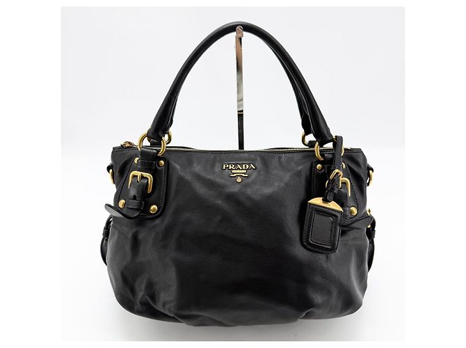 Prada Borsa Tote e Borsa a Spalla in vitello morbido Nero - vista 2
