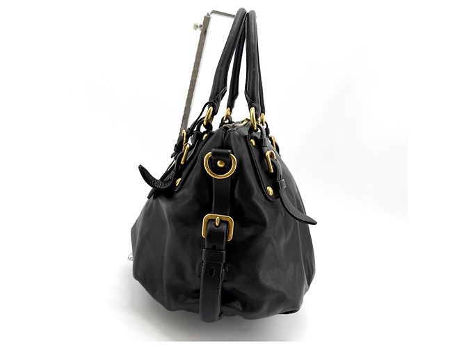 Prada Borsa Tote e Borsa a Spalla in vitello morbido Nero - vista 4
