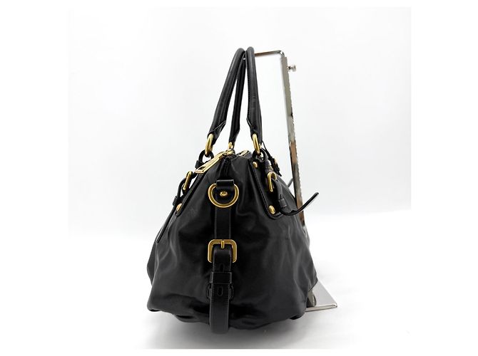 Prada Borsa Tote e Borsa a Spalla in vitello morbido Nero - vista 5