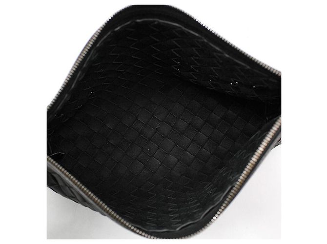 Bottega Veneta Clutch Small in Mesh Intrecciato Nero - vista 7
