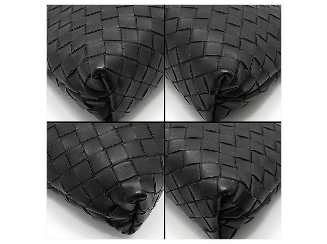 Bottega Veneta Clutch Small in Mesh Intrecciato Nero - vista 8