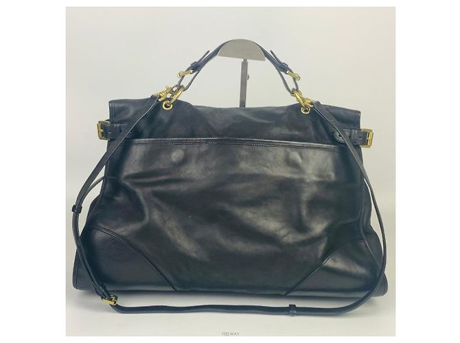 Mulberry Borsa oversize strutturata in pelle nera Nero - vista 2