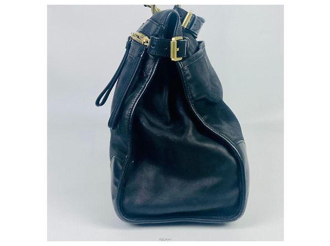Mulberry Borsa oversize strutturata in pelle nera Nero - vista 3
