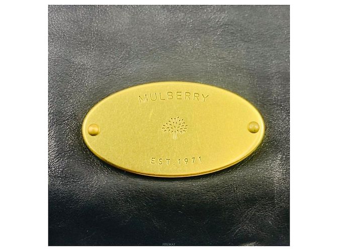 Mulberry Borsa oversize strutturata in pelle nera Nero - vista 7