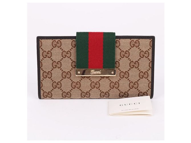 Gucci Cartera larga con solapa GG Canvas Three Stripes Multicolor - vista 11